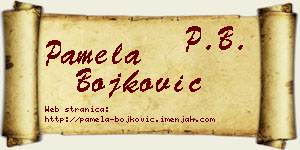 Pamela Bojković vizit kartica